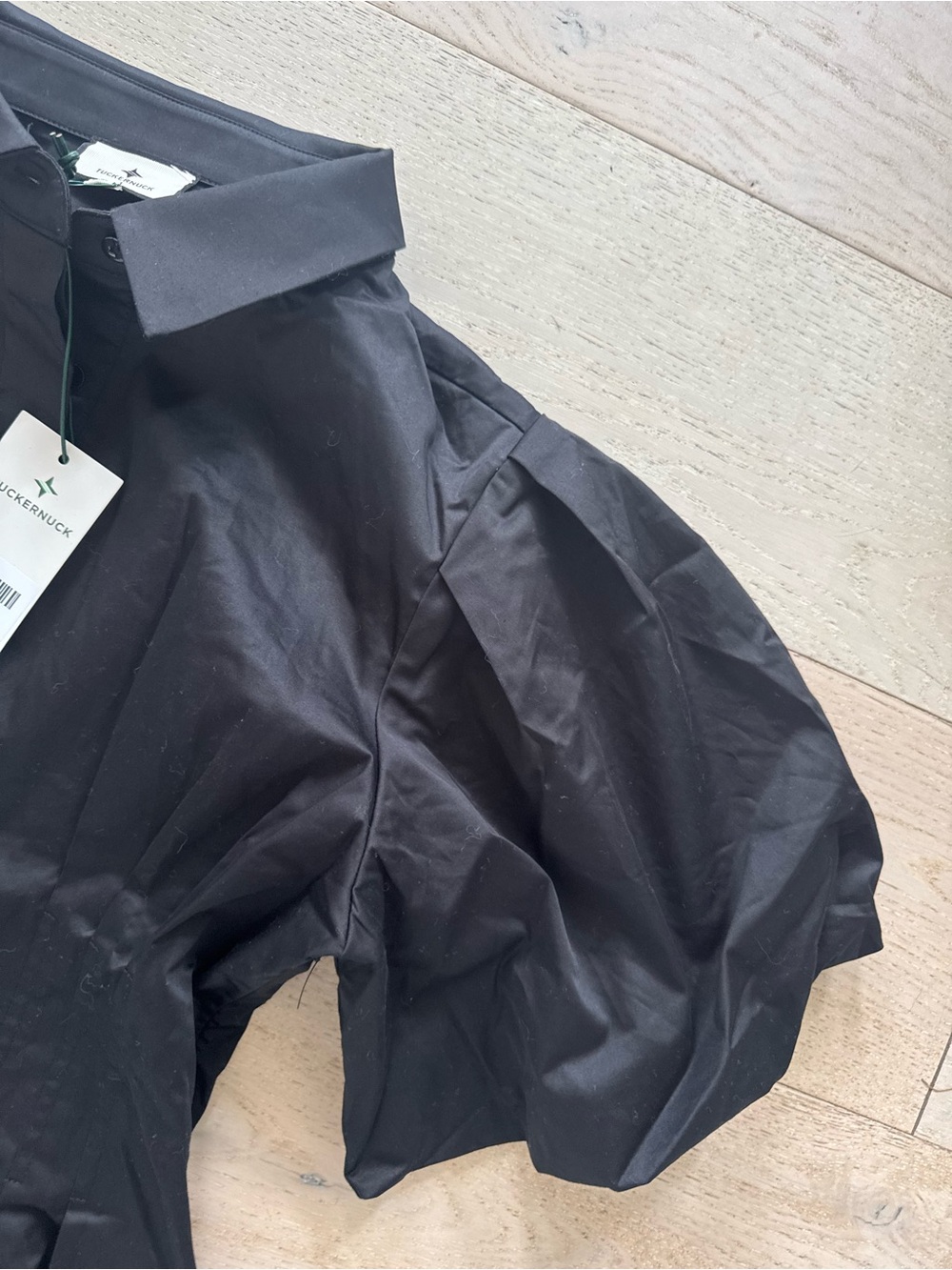 NWT TUCKERNUCK Black Delaney Dress puff sleeves XL - Picture 7 of 11